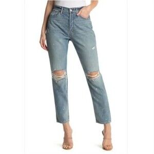 ETICA Alex Ripped High Waist Ankle Slim Jean in Oceanside size 29